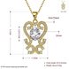 Wholesale Trendy 24K Gold Plated CZ heart Necklace temperament hollow flower necklace jewerly wholesale from China TGGPN210 0 small