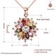 Wholesale Hot Sell rose Gold Color Necklaces Pendants with High Quality full pave colorful zircon Flower For Women fine Birthday Gift TGGPN223 0 small