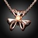 Wholesale Delicate flower Rose Gold CZ Necklace Fashion Pendants Flower Cluster Clear Crystal Zirconia Sweet Necklaces For Women Jewelry  TGGPN017 4 small