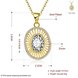 Wholesale Romantic round Hollow Design Necklace 24K Gold Color Inlay Cubic Zirconia Chain Choker Necklace fine wedding party Jewelry TGGPN256 0 small