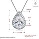 Wholesale Female Teardrop Stone Pendant Necklaces For Women WhiteGold Filled Pear Zircon Crystal Clavicle Necklace Wedding Jewelry TGGPN265 0 small