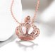 Wholesale Classic vintage Rose Gold crown necklace Sparkling zircon Necklace for Women Durable Elegant Necklace Gifts for Girlfriend TGGPN274 2 small
