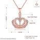 Wholesale Classic vintage Rose Gold crown necklace Sparkling zircon Necklace for Women Durable Elegant Necklace Gifts for Girlfriend TGGPN274 3 small