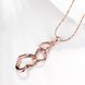 Wholesale Classic Rose Gold Heart to heart Necklace  Chain For Women patry Fashion Charm Jewelry TGGPN281 1 small