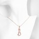 Wholesale Classic Rose Gold Heart to heart Necklace  Chain For Women patry Fashion Charm Jewelry TGGPN281 4 small