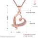 Wholesale Romantic Rose Gold Color zircon Heart Pendant Necklace for women Valentine's Day Gift of Love jewelry TGGPN286 0 small