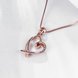 Wholesale Romantic Rose Gold Color zircon Heart Pendant Necklace for women Valentine's Day Gift of Love jewelry TGGPN286 2 small