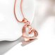 Wholesale Romantic Rose Gold Color zircon Heart Pendant Necklace for women Valentine's Day Gift of Love jewelry TGGPN286 3 small