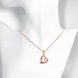 Wholesale Romantic Rose Gold Color zircon Heart Pendant Necklace for women Valentine's Day Gift of Love jewelry TGGPN286 4 small