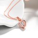 Wholesale JapanKorea Hot Sell rose Gold crystal Necklace for women Girls Love Memory Heart Necklace Valentine's Day Gift Couple Jewelery TGGPN039 4 small