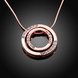 Wholesale Fashion Rose Gold Round Planet Zircon Necklace Pendant Timeless Charm With Distinctive Design For Women Fine Jewelry Gift TGGPN019 1 small