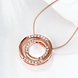 Wholesale Fashion Rose Gold Round Planet Zircon Necklace Pendant Timeless Charm With Distinctive Design For Women Fine Jewelry Gift TGGPN019 2 small