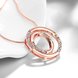 Wholesale Fashion Rose Gold Round Planet Zircon Necklace Pendant Timeless Charm With Distinctive Design For Women Fine Jewelry Gift TGGPN019 3 small