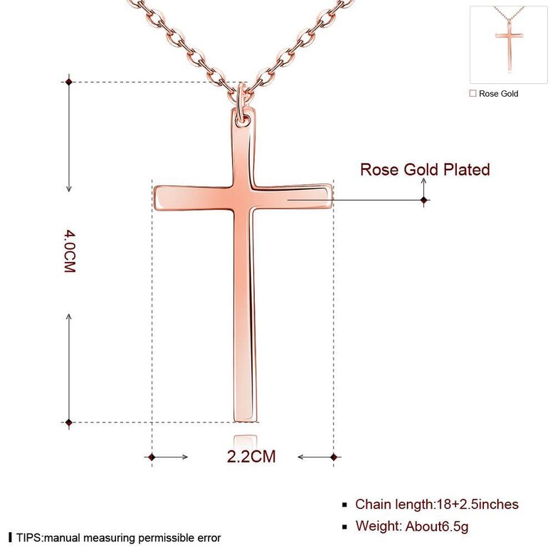 Wholesale Classic Christian Jewelry Handmade Thin rose Cross Pendant Necklaces For Women Catholic Crucifix Collar Choker TGGPN312 0