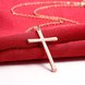 Wholesale Classic Christian Jewelry Handmade Thin rose Cross Pendant Necklaces For Women Catholic Crucifix Collar Choker TGGPN312 1 small