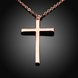 Wholesale Classic Christian Jewelry Handmade Thin rose Cross Pendant Necklaces For Women Catholic Crucifix Collar Choker TGGPN312 4 small