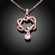 Wholesale Creative Love Heart Necklace rose gold inlay zircon Valentin Jewelry Box Birthday Valentines Day Gift for Girlfriend TGGPN317 1 small