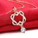 Wholesale Creative Love Heart Necklace rose gold inlay zircon Valentin Jewelry Box Birthday Valentines Day Gift for Girlfriend TGGPN317 2 small