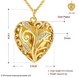 Wholesale Hollowed Love Heart Locket Pendant Necklace For Women Men Fashion 24K Gold Necklace Couples Gift TGGPN322 0 small