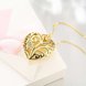Wholesale Hollowed Love Heart Locket Pendant Necklace For Women Men Fashion 24K Gold Necklace Couples Gift TGGPN322 3 small