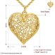 Wholesale Vintage Hollow Heart Pendant Necklaces for Women 24K Gold Wedding Engagement Jewelry TGGPN324 0 small