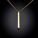 Wholesale Hot Sale 24K gold Chain Necklace for Women Men Jewelry Square Pillar Pendant Necklaces Trendy Jewelry New arrival TGGPN326 1 small