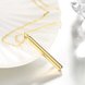 Wholesale Hot Sale 24K gold Chain Necklace for Women Men Jewelry Square Pillar Pendant Necklaces Trendy Jewelry New arrival TGGPN326 2 small