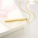 Wholesale Hot Sale 24K gold Chain Necklace for Women Men Jewelry Square Pillar Pendant Necklaces Trendy Jewelry New arrival TGGPN326 3 small