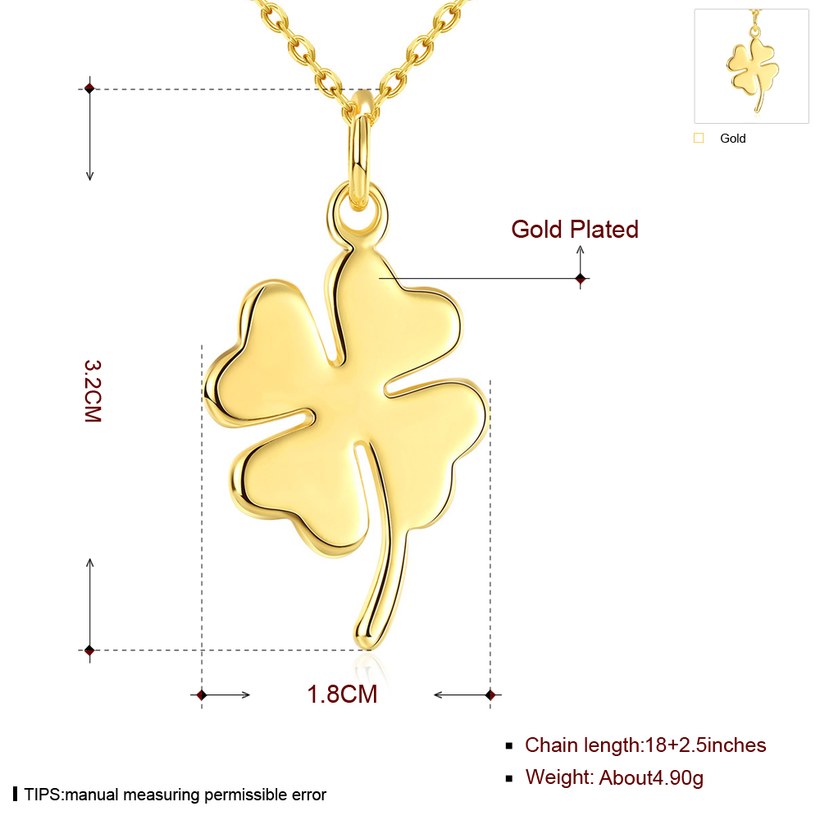 Wholesale Fashion wholesa jewelry from China Stainless Steel Necklace For Women Man Lover's Clover Gold Necklace Engagement Jewelry TGGPN329 0