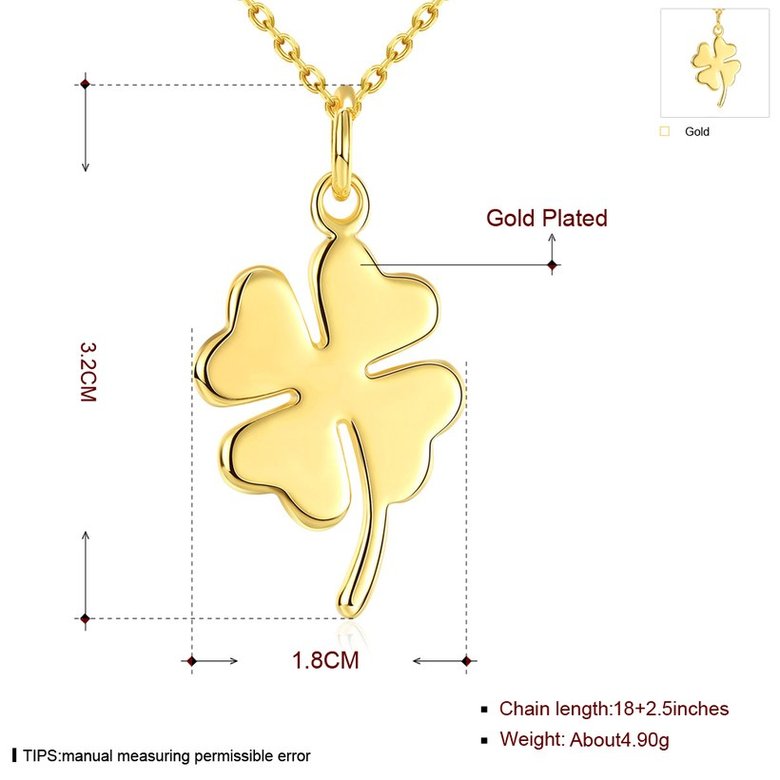 Wholesale Fashion wholesa jewelry from China Stainless Steel Necklace For Women Man Lover's Clover Gold Necklace Engagement Jewelry TGGPN329 0