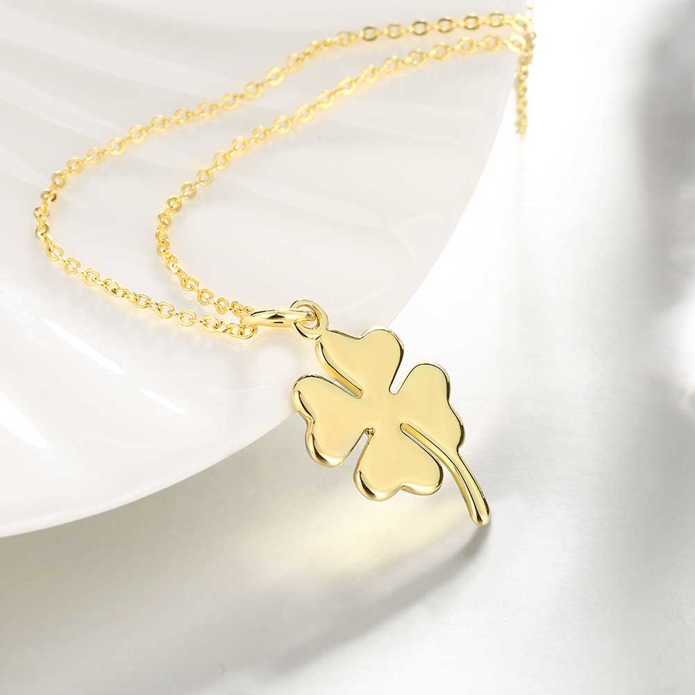 Wholesale Fashion wholesa jewelry from China Stainless Steel Necklace For Women Man Lover's Clover Gold Necklace Engagement Jewelry TGGPN329 2