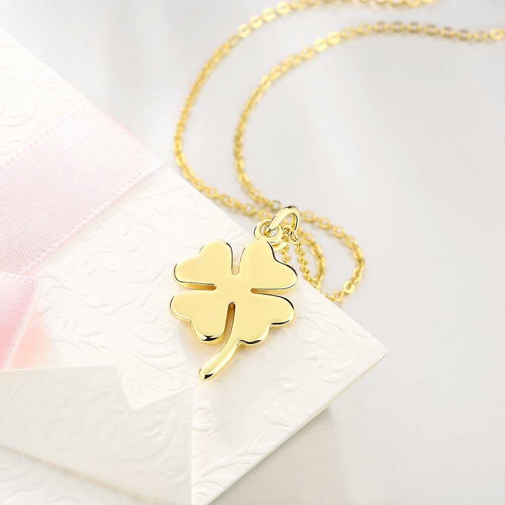 Wholesale Fashion wholesa jewelry from China Stainless Steel Necklace For Women Man Lover's Clover Gold Necklace Engagement Jewelry TGGPN329 3