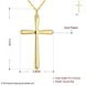 Wholesale Fashion Cross Pendants 24K Gold Color Jesus Cross Pendant Necklace For Men/Women Jewelry Dropshipping TGGPN332 1 small