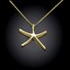Wholesale Fashion Jewelry Necklace Starfishes Pendants Chains Gold Jewelry Sea Star Pendant Cute Gift for Girls Top Quality Free Shipping TGGPN334 2 small