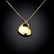 Wholesale JapanKorea Hot Sell 24K Gold Necklace for women Girls Love Memory Heart Necklace Valentine's Day Gift Couple Jewelery TGGPN026 1 small