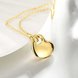 Wholesale JapanKorea Hot Sell 24K Gold Necklace for women Girls Love Memory Heart Necklace Valentine's Day Gift Couple Jewelery TGGPN026 2 small