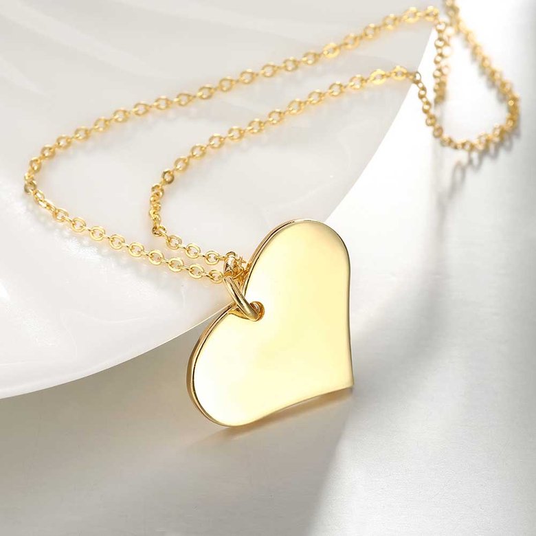 Wholesale High quality Heart Choker Necklaces For Women 24K gold Dainty Pendant Necklace valentine's fine Gifts TGGPN339 1