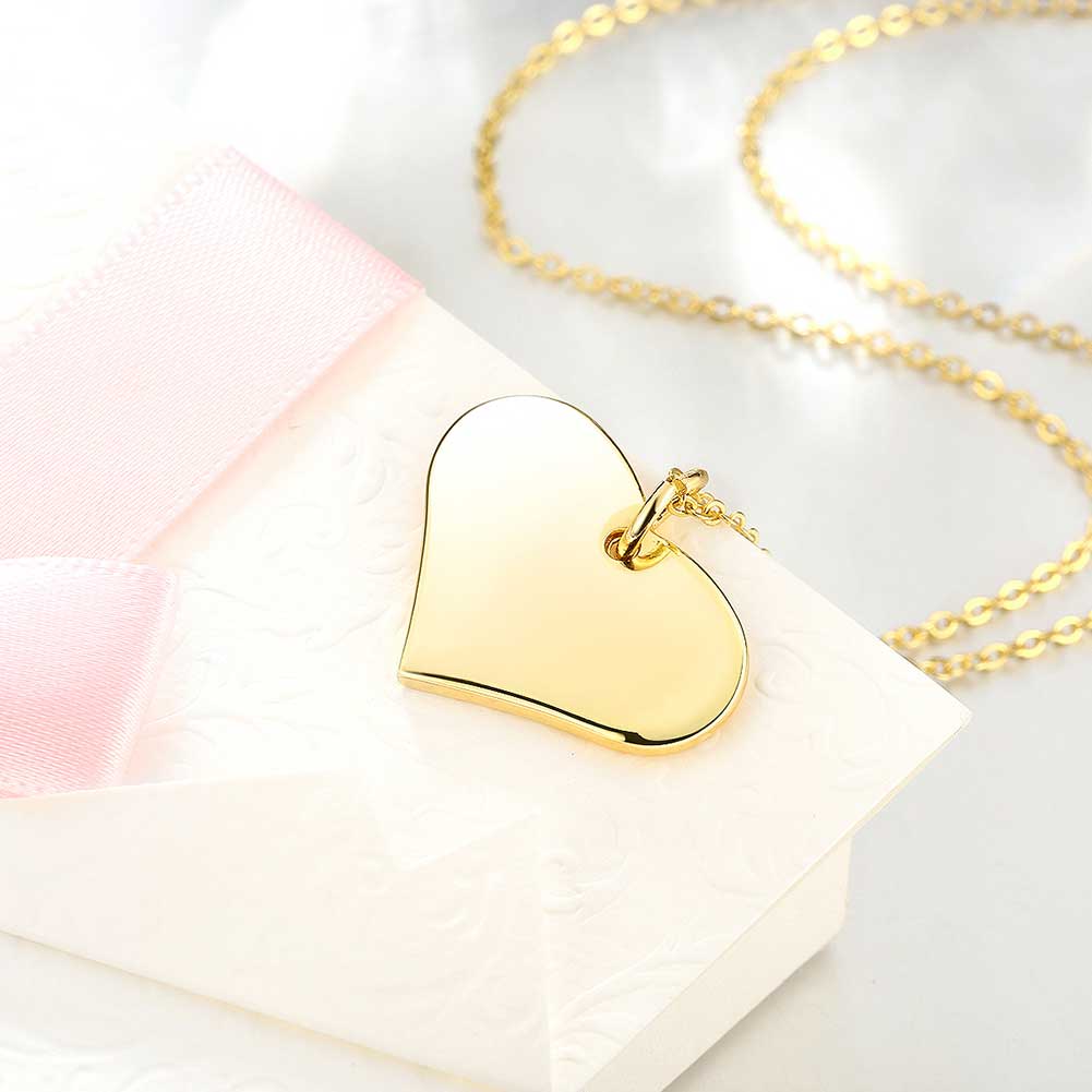 Wholesale High quality Heart Choker Necklaces For Women 24K gold Dainty Pendant Necklace valentine's fine Gifts TGGPN339 2