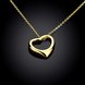 Wholesale Romantic Hot Sell 24K Gold Necklace for women Girls Love Memory Heart Simple yet beautiful Necklace Valentine's Day Gift  TGGPN341 2 small
