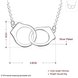 Wholesale Hot sale silver Chain Necklaces Double Circles Two Interlocking love Infinity Family fine Christmas gift valentine's day Jewelry TGGPN199 1 small
