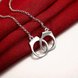 Wholesale Hot sale silver Chain Necklaces Double Circles Two Interlocking love Infinity Family fine Christmas gift valentine's day Jewelry TGGPN199 3 small
