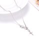 Wholesale Trendy Imitation Rhodium Cross Silver Alloy Necklace Simple Lucky Number 8-Character Cross Short Necklace Jewelry  TGGPN229 2 small