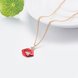 Wholesale Trendy Titanium Zinc Alloy Red Lips Pendant Necklace Sexy Jewelry Gold Color chains For Women Hip Hop Party Gifts TGGPN246 3 small