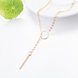 Wholesale Trendy Titanium Geometric Gold Zinc Alloy Necklace simple design circle dainty thin sparking chain ladies necklace  TGGPN255 2 small