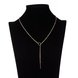 Wholesale Trendy Titanium Geometric Gold Zinc Alloy Necklace simple design circle dainty thin sparking chain ladies necklace  TGGPN255 4 small