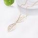 Wholesale Creative Simple Double Gold Leaf Pendant Necklace Women's Trend Punk Tassel Chain Pendant Fashion Ladies Party Jewelry Gifts TGGPN284 4 small