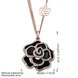 Wholesale Classic Black Gun Plated Crystal rose flower Long Necklace for Women Fashion Jewelry TGGPN459 1 small