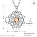 Wholesale Classic Silver plated Geometric CZ Necklace round hollow high quality women jewelry TGSPN016 3 small