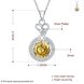 Wholesale Classic trendy Silver Round CZ Necklace delicate champagne crystal necklace jewelry TGSPN018 0 small