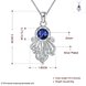 Wholesale Romantic Silver Plated blue CZ retro Necklace delicate hot sale women jewelry TGSPN009 0 small